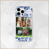 Beste moeder ooit vier foto Bloemen Blauw Toile iPhone Hoesje