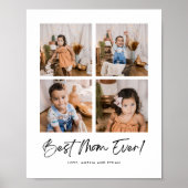 Beste moeder ooit vier foto's poster (Voorkant)