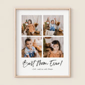 Beste moeder ooit vier foto's poster