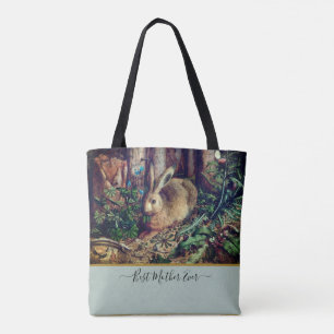 Beste moeder ooit! Vintage konijn Waterverf Tote Bag