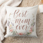 Beste Moeder Ooit – Waterverf Bloemenkussen Kussen (Deken)