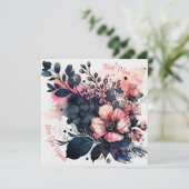 Beste Moeder Ooit Waterverf Bloemig Feestdagenkaart (Staand voorkant)