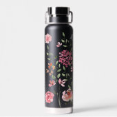 Beste Moeder Ooit Waterverf florals gepersonalisee Waterfles (Achterkant)