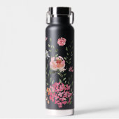 Beste Moeder Ooit Waterverf florals gepersonalisee Waterfles (Voorkant)