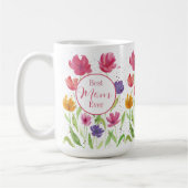 Beste moeder ooit Waterverf Flowers Koffiemok (Links)