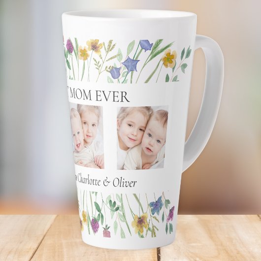 Beste Moeder Ooit Wilde Bloem Foto Moederdag  Latte Mok