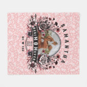 Beste Moeder Ooit Wilde Bloemen Badass Moederdag F Fleece Deken (Voorkant (Horizontaal))