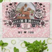 Beste Moeder Ooit Wilde Bloemen Badass Moederdag F Theedoek (Gevouwen)