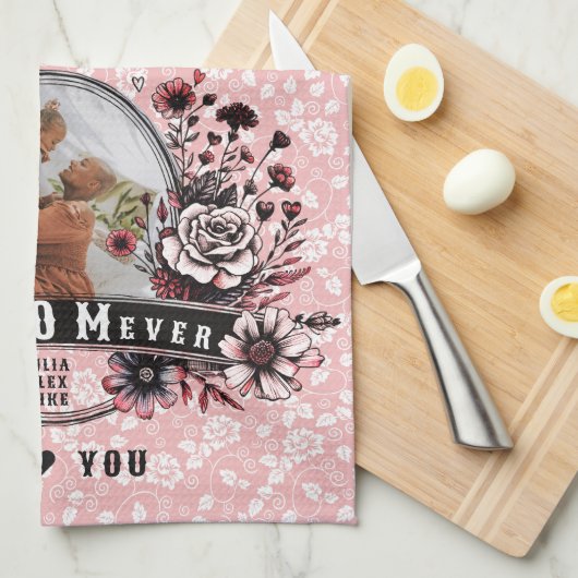 Beste Moeder Ooit Wilde Bloemen Badass Moederdag F Theedoek (Quarter Fold)