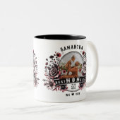 Beste Moeder Ooit Wilde Bloemen Badass Moederdag F Tweekleurige Koffiemok (Voorkant rechts)