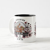 Beste Moeder Ooit Wilde Bloemen Badass Moederdag F Tweekleurige Koffiemok (Voorkant links)