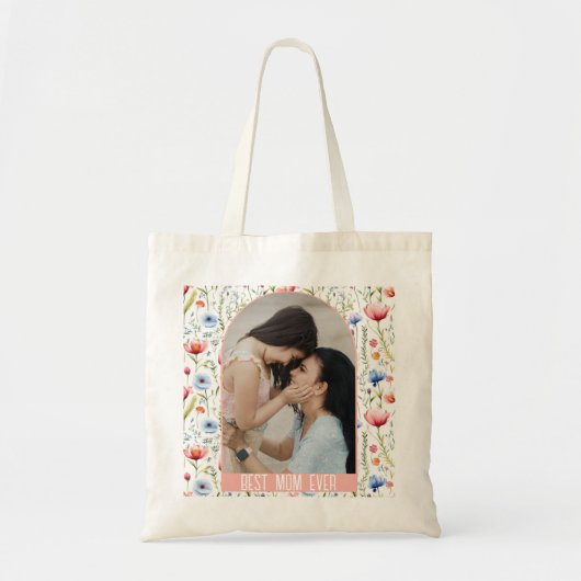 Beste Moeder ooit Wildflower Arch Tote Bag (Voorkant)
