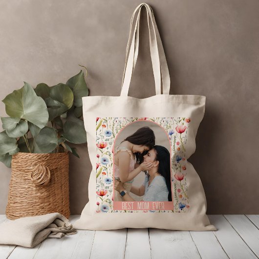 Beste Moeder ooit Wildflower Arch Tote Bag