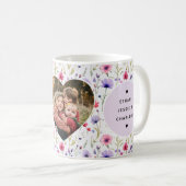 Beste Moeder ooit Wildflower Floral Foto Moederdag Koffiemok (Voorkant rechts)