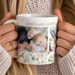 Beste moeder ooit Wildflower Foto Koffiemok