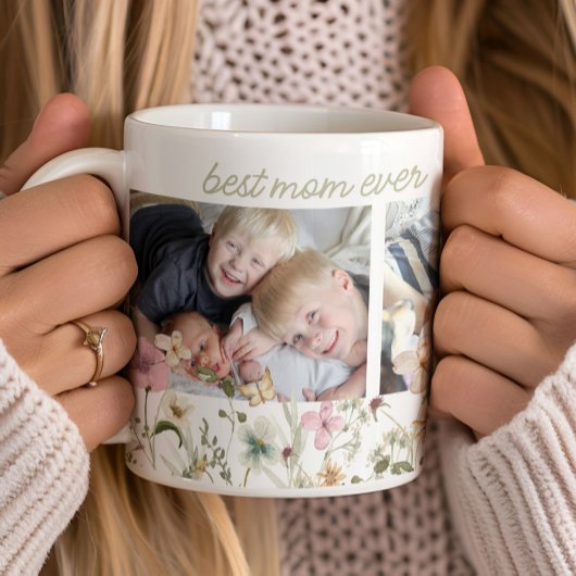Beste moeder ooit Wildflower Foto Koffiemok