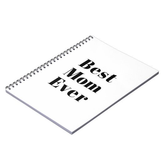 Beste moeder ooit wit zwart moderne typografie notitieboek (Linkerzijde)