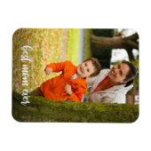 Beste moeder ooit witte script aangepaste foto magneet (Horizontaal)
