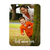 Beste moeder ooit witte script aangepaste foto magneet (Verticaal)