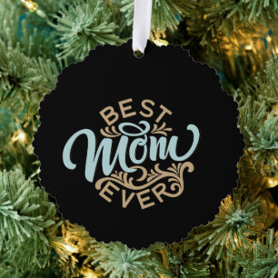 Beste Moeder ooit Word Art Budget Ornament Kaart