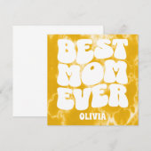 Beste moeder ooit Yellow Tie Dye Moederdag Kaart (Voorkant / Achterkant)