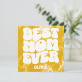 Beste moeder ooit Yellow Tie Dye Moederdag Kaart (Staand voorkant)