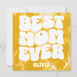 Beste moeder ooit Yellow Tie Dye Moederdag Kaart