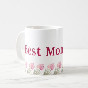 Beste Moeder Ooit Zacht Roze Bloemige Moederdag  Koffiemok