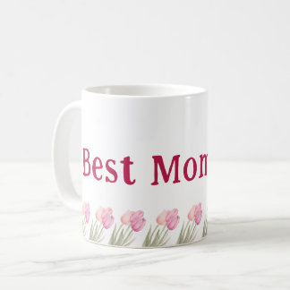 Beste Moeder Ooit Zacht Roze Bloemige Moederdag Koffiemok