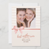 Beste Moeder Ooit Zachte Blush Cream Script Moeder Kaart (Voorkant)
