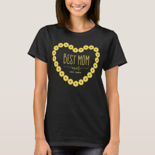 Beste moeder ooit zonnebloem gepersonaliseerde naa t-shirt