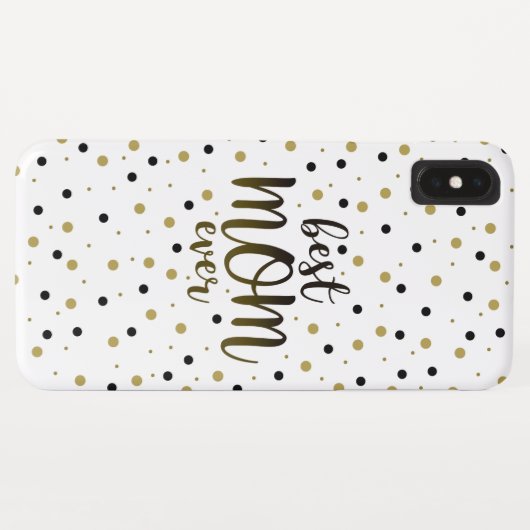Beste moeder ooit zwarte en gouden Confetti Case-Mate iPhone Case (Achterkant (horizontaal))