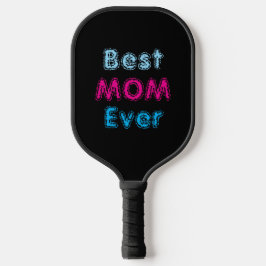 Beste moeder ooit Zwarte en roze blauwe Pickleball Paddle