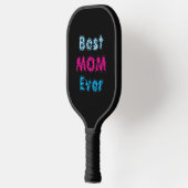 Beste moeder ooit Zwarte en roze blauwe Pickleball Paddle (Links)