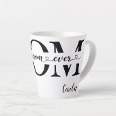 Beste moeder ooit, zwarte moederdag latte mok (Rechterhoek)