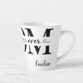 Beste moeder ooit, zwarte moederdag latte mok (Rechts)