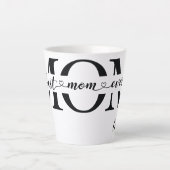 Beste moeder ooit, zwarte moederdag latte mok (Voorkant)
