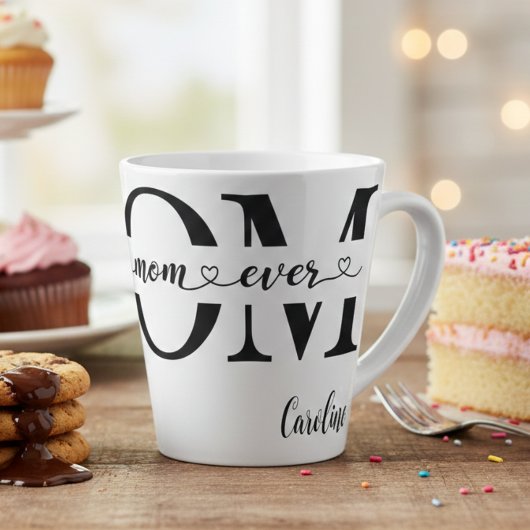 Beste moeder ooit, zwarte moederdag latte mok