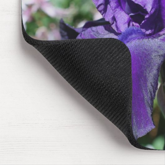 Beste moeder Paarse Iris Bloem Foto Mousepad Muismat (Hoek)