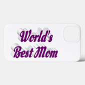 Beste Moeder paarse tekst Case-Mate iPhone Case (Achterkant (horizontaal))