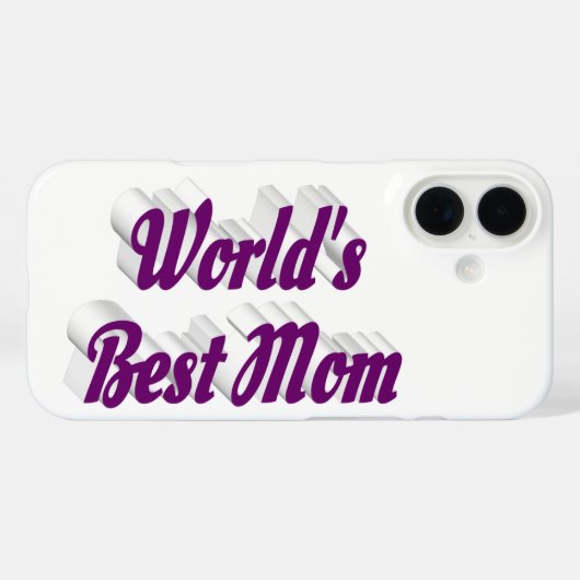 Beste Moeder paarse tekst Case-Mate iPhone Case (Achterkant (horizontaal))