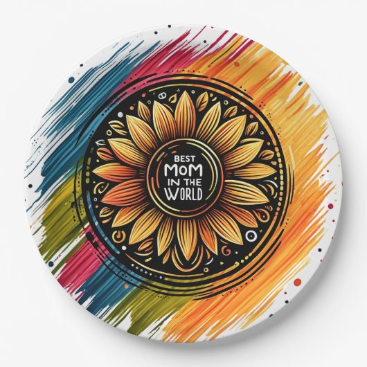 Beste moeder Party Borden Papieren Bordje (Voorkant)