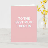 Beste Moeder Pastel Roze Kaart (Gele Bloem)