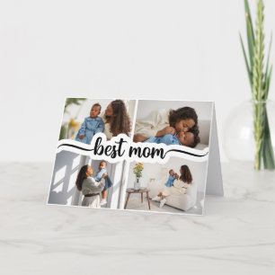 Beste Moeder Persoonlijke 4 Foto Collage Kaart