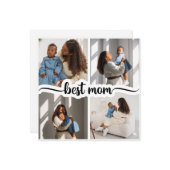 Beste Moeder Persoonlijke 4 Foto Collage Kaart (Voorkant / Achterkant in situ)