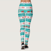 Beste Moeder Pop Art Harten & Strikken Retro Leggings (Achterkant)