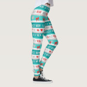 Beste Moeder Pop Art Harten & Strikken Retro Leggings (Rechts)
