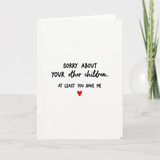 Beste Moeder Prijs Grappige Liefdekaart Kaart (Voorkant)