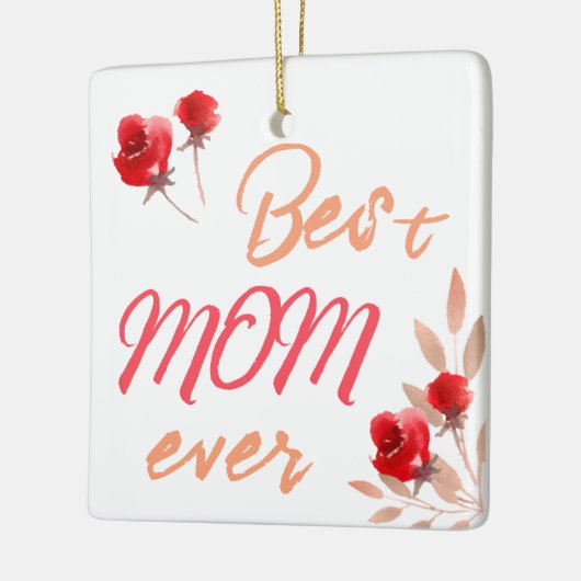 Beste moeder Red Roses Waterverf Moeder Keramisch Ornament (Links)