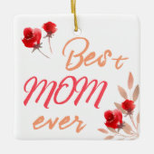 Beste moeder Red Roses Waterverf Moeder Keramisch Ornament